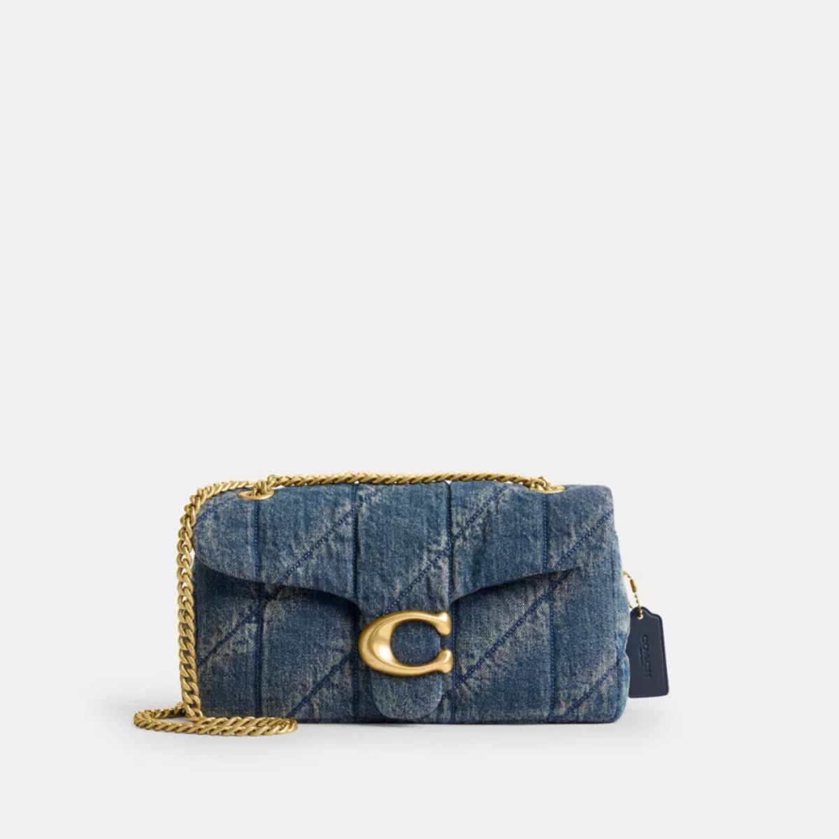 Coach Tabby Shoulder Bag 26 In Regenerative Cotton Denim With Quilting