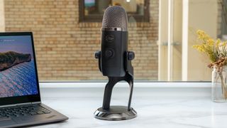 Listing image for best streaming microphones showing Blue Yeti X