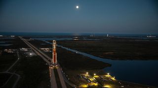 NASA's Space Launch System moon rocket has been rolled out to the launchpad ahead a major pre-launch test.