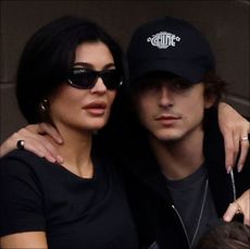 Kylie Jenner and actor Timothée Chalamet at the 2023 US Open. 
