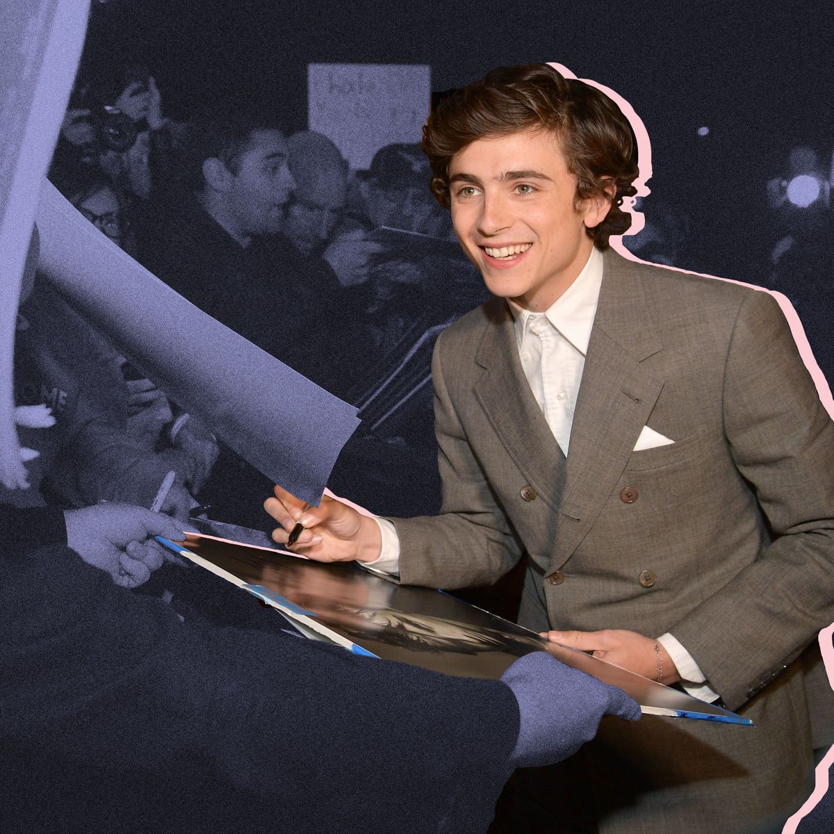 For Timothée Chalamet, Courtside Fashion Means Lots of Statement