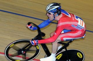 Bradley Wiggins (Great Britain) races at the 2008 Track World Championships