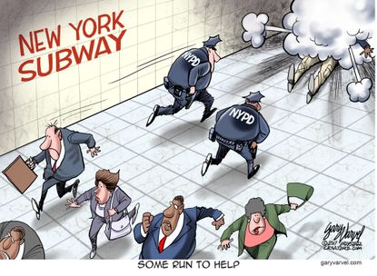 Editorial cartoon U.S. New York Port Authority attack terrorism