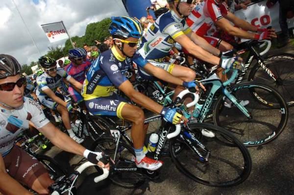 Alberto Contador (Saxo Bank-Tinkoff Bank) is back in the peloton.
