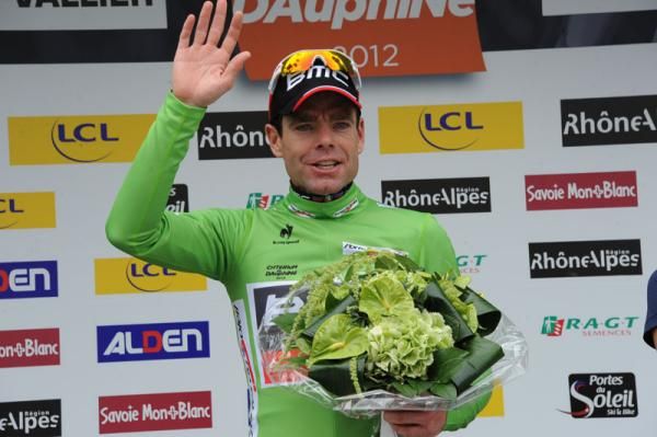 Cadel Evans (BMC) leads the points competition
