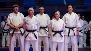 The Cobra Kai line up in Cobra Kai season 6 part 3