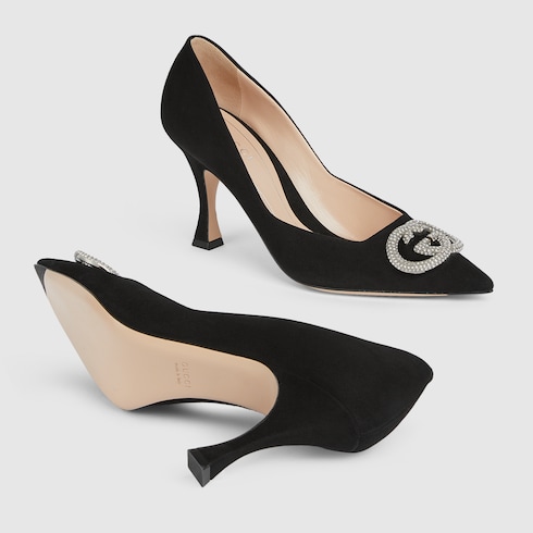 Women&#039;s Pump With Crystal Interlocking G