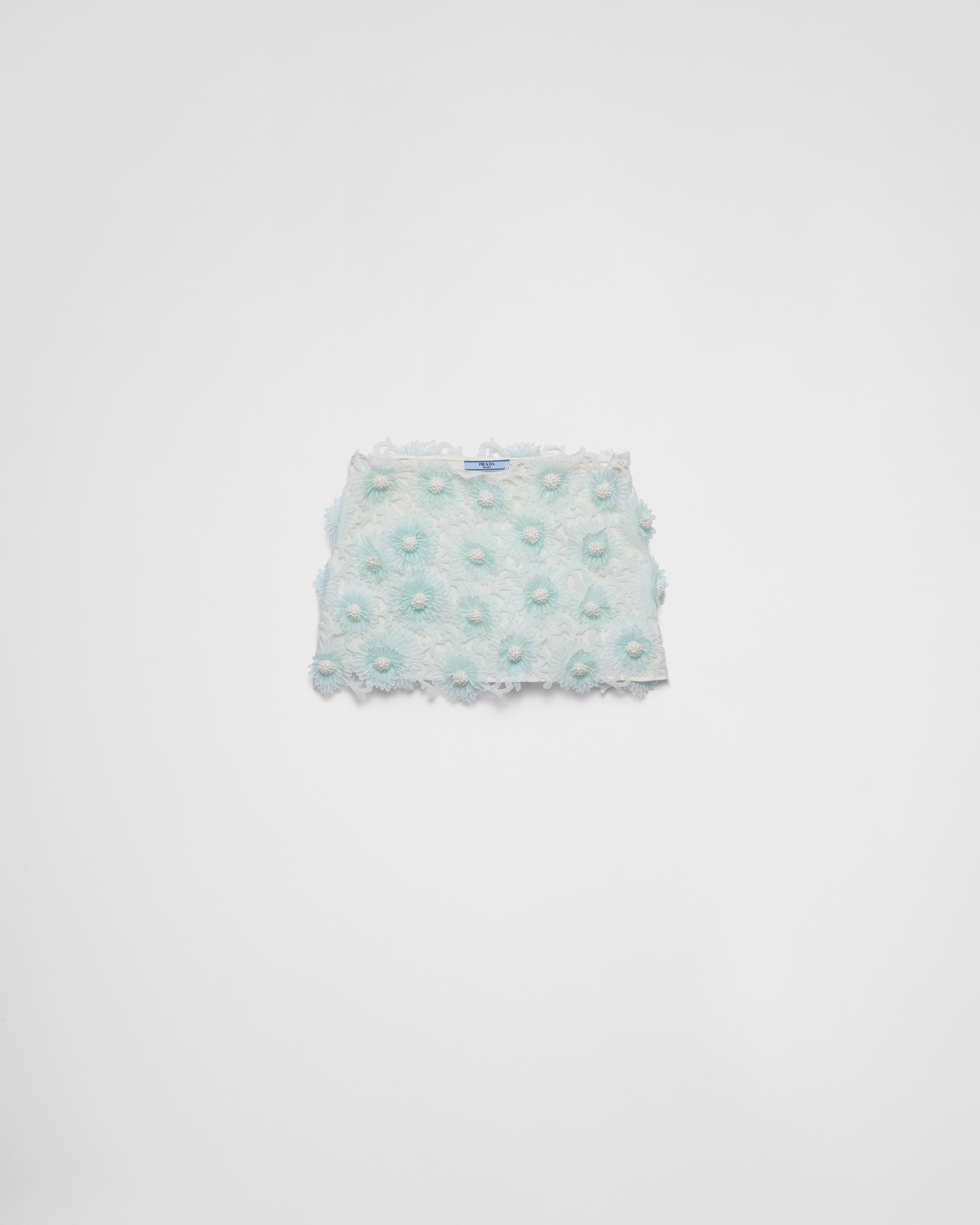 Floral Guipure Lace Miniskirt