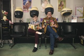 Changing Ends stars Oliver Savell and Alan Carr in a hair salon