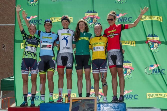 The women's jersey winners after a week of hard racing.