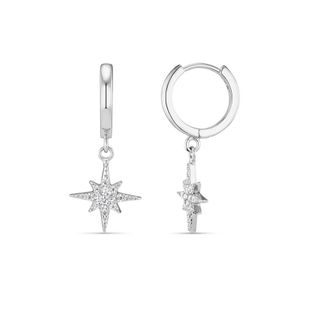 Orelia Starburst Huggie Earrings