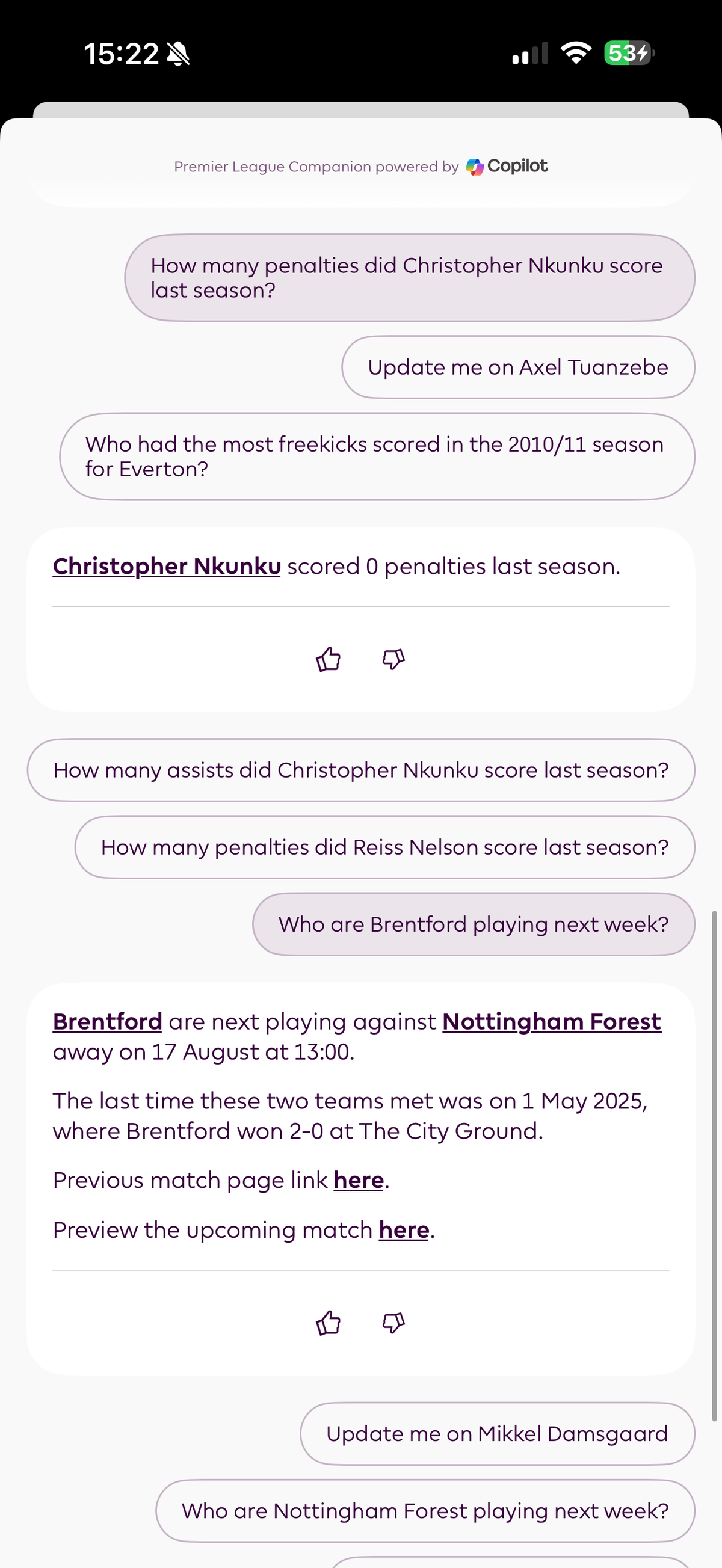 Premier League Companion Copilot AI