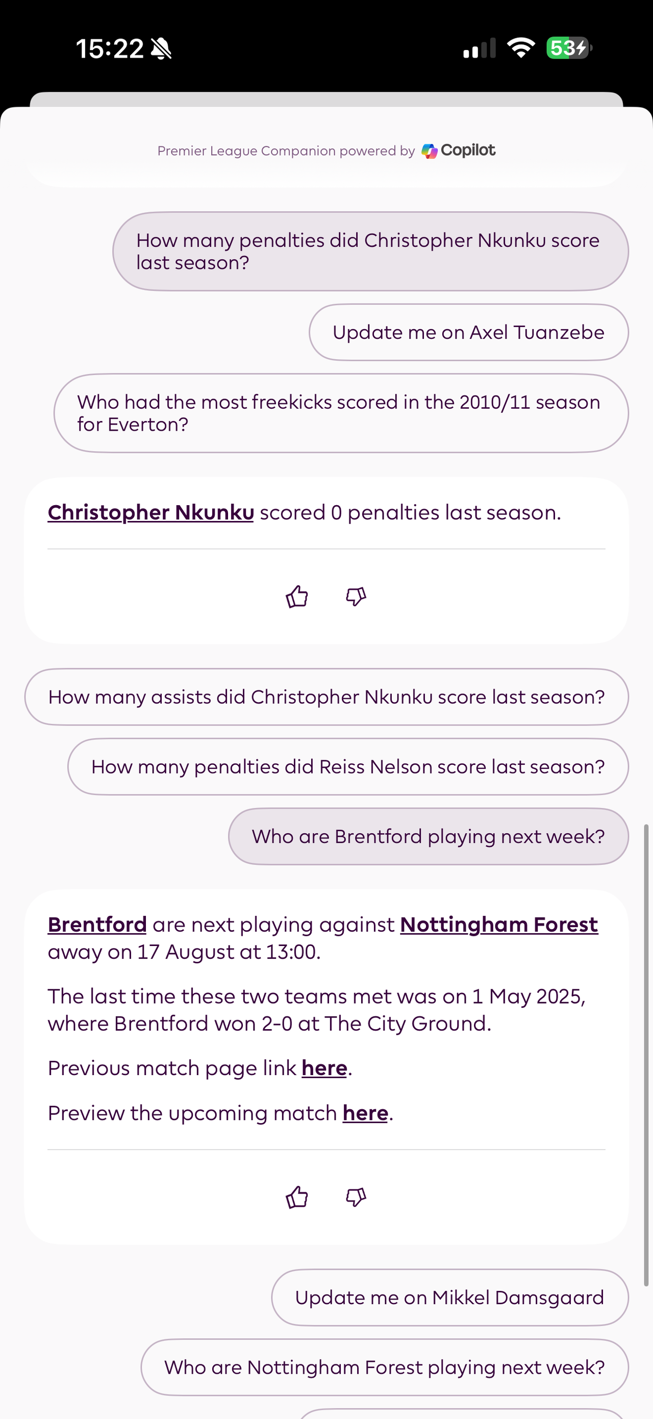 Premier League Companion Copilot AI