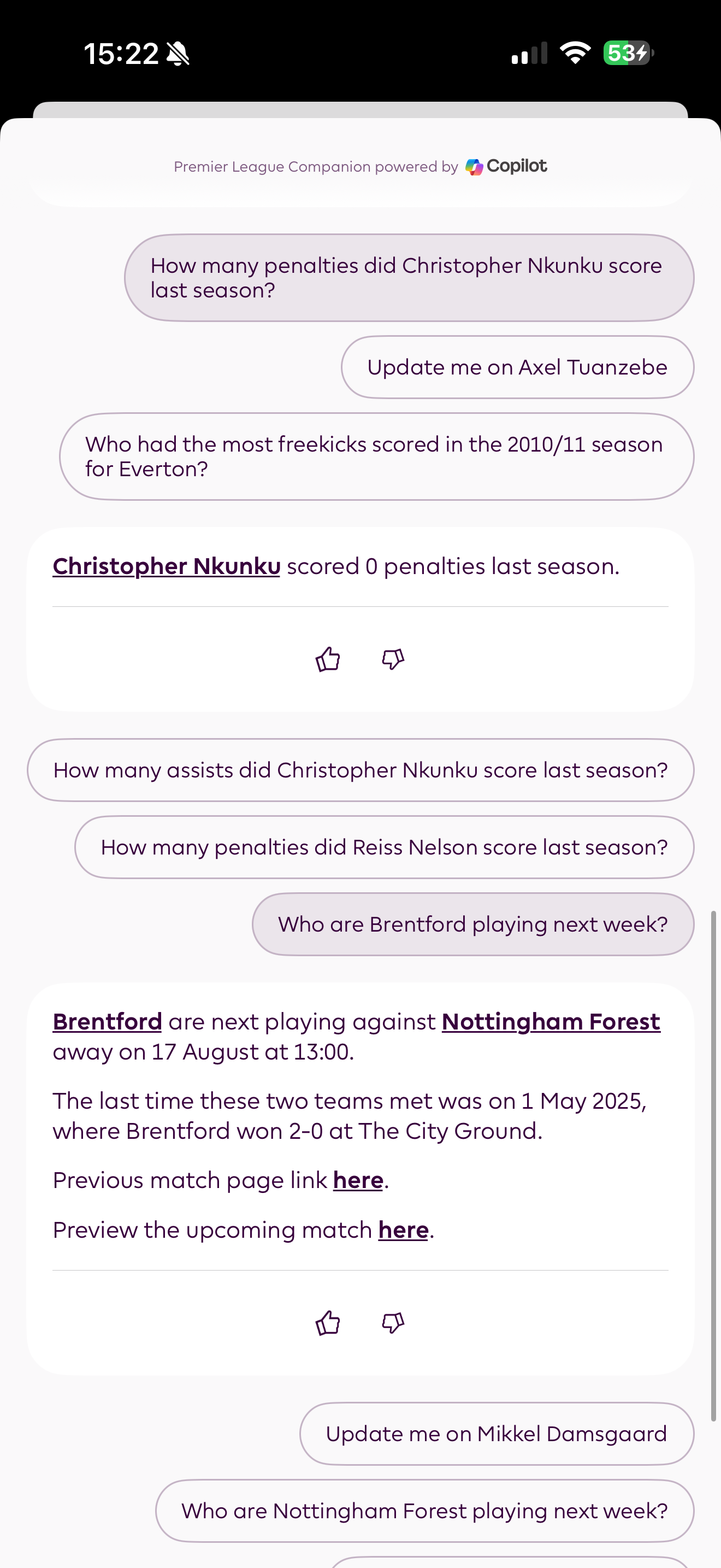 Premier League Companion Copilot AI