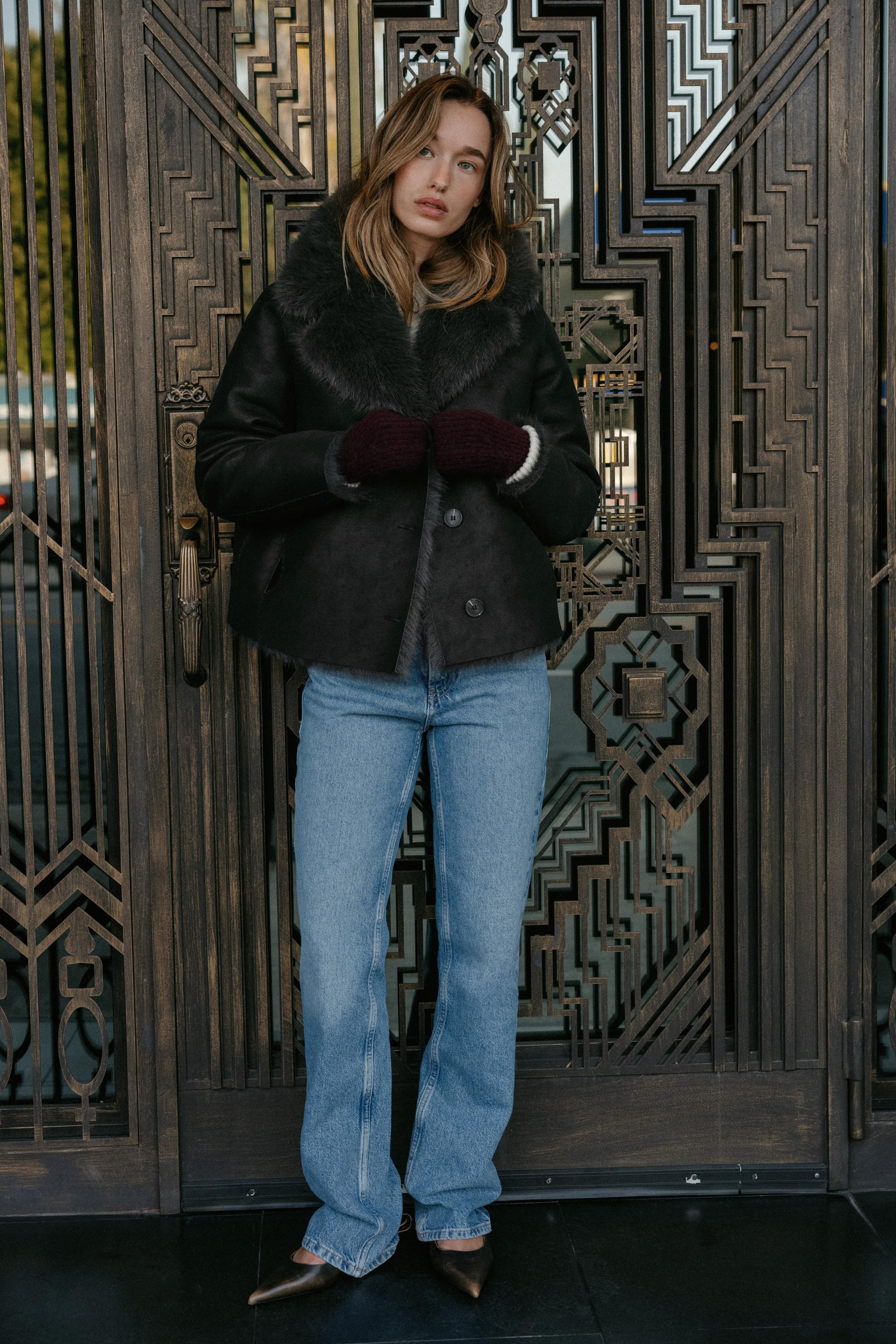 Reversible Faux Fur Short Coat