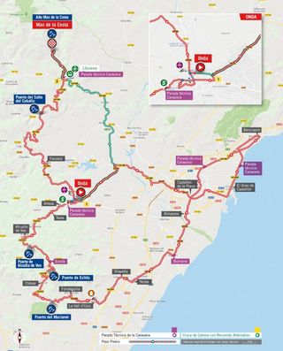 2019 Vuelta a Espana Stage 7 - Map