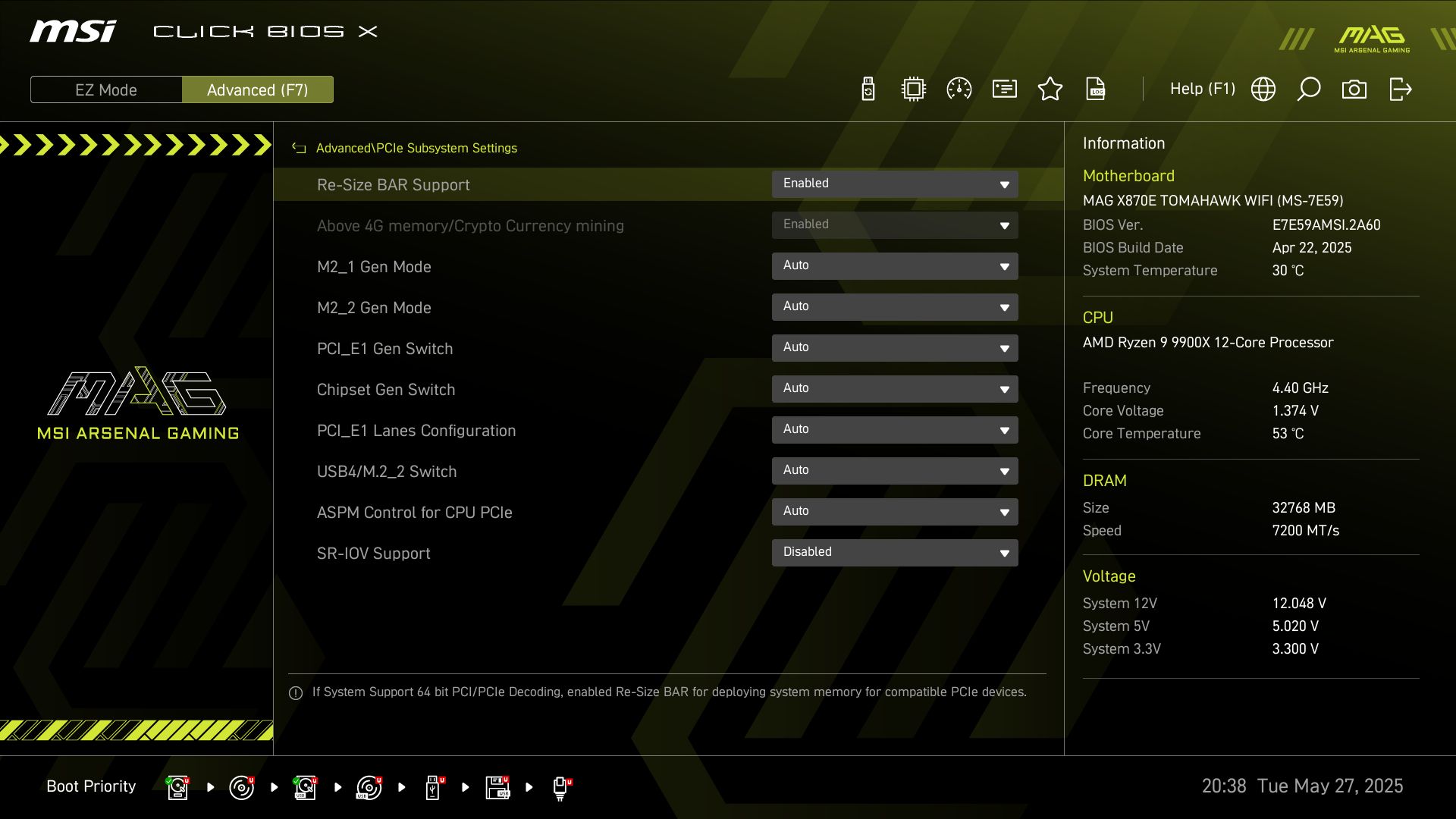 MSI MAG X870E Tomahawk Wifi