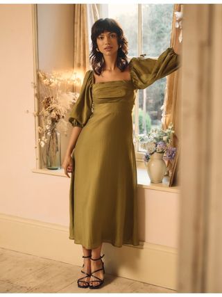 Green Bardot Maxine Midaxi Dress