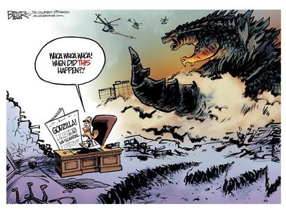 Political cartoon Obama Veterans Affairs