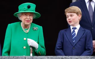 Prince George and the Queen