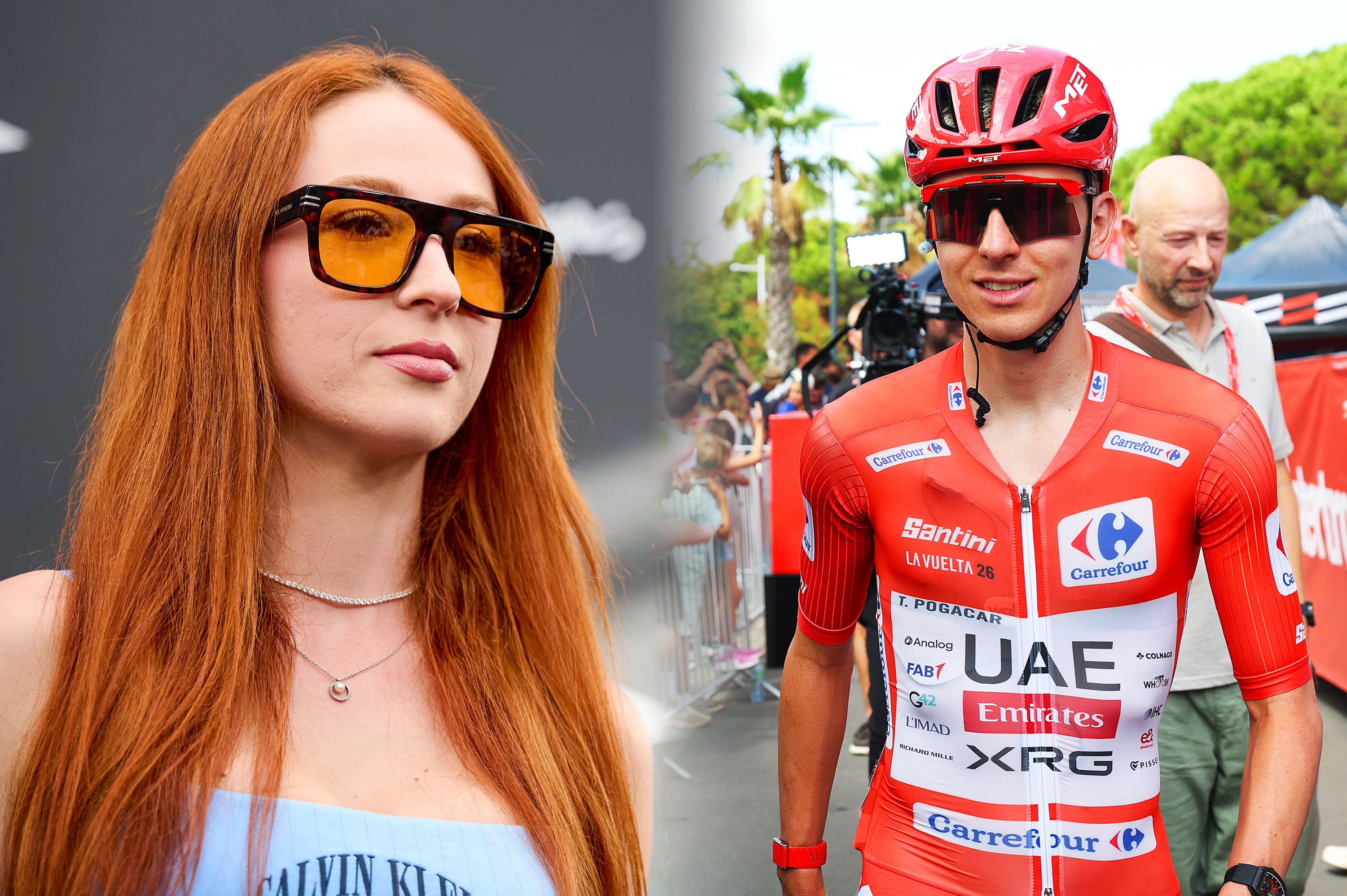 Spanish influencer Erola Jons and Vuelta a Espa&ntilde;a leader Tadej Pogačar 