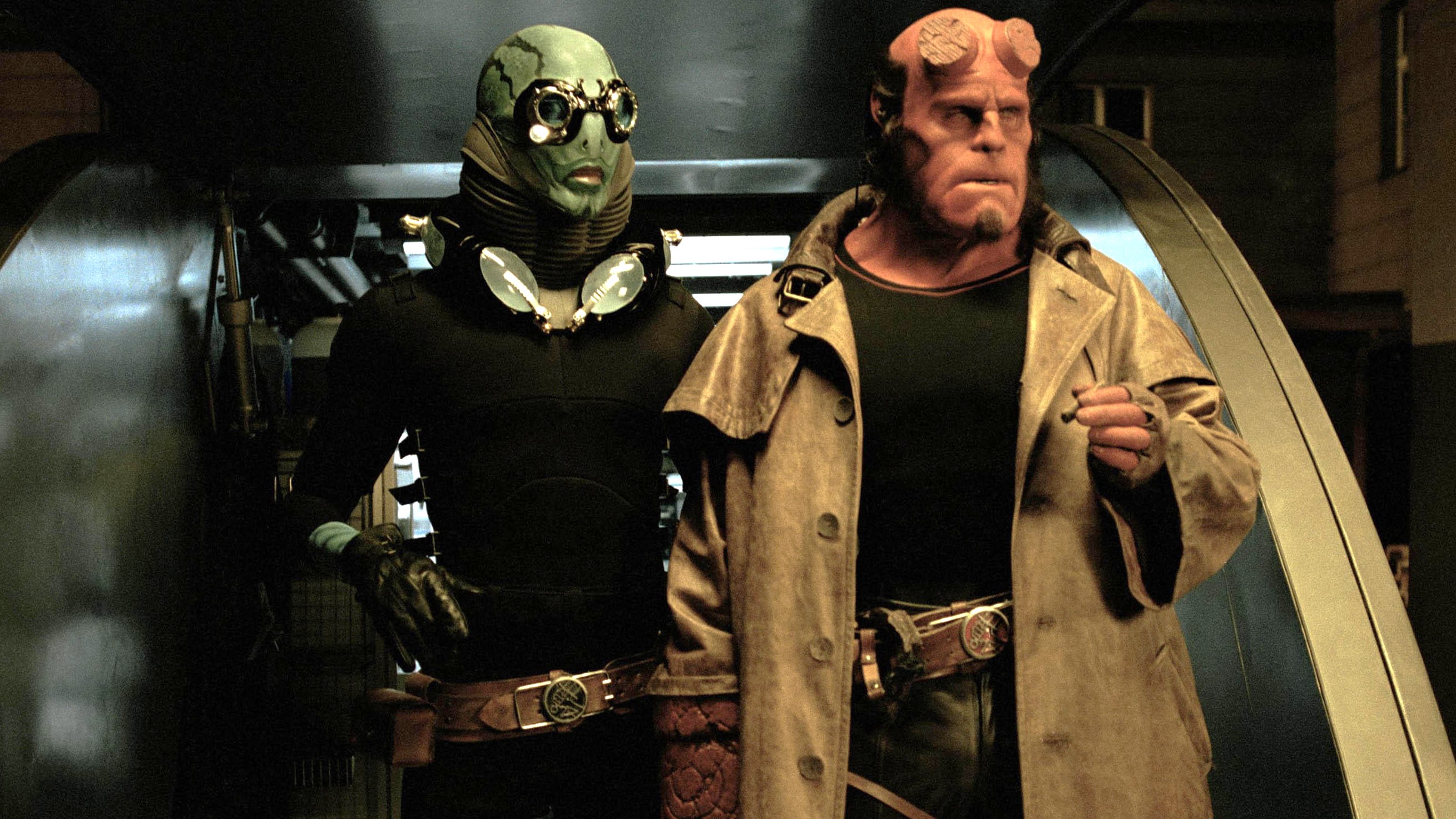 Doug Jones and Ron Perlman in "Hellboy" (2004)