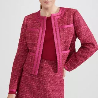 John Lewis raspberry tweed jacket