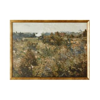 Landscape Study Framed Wall Canvas Antique Gold