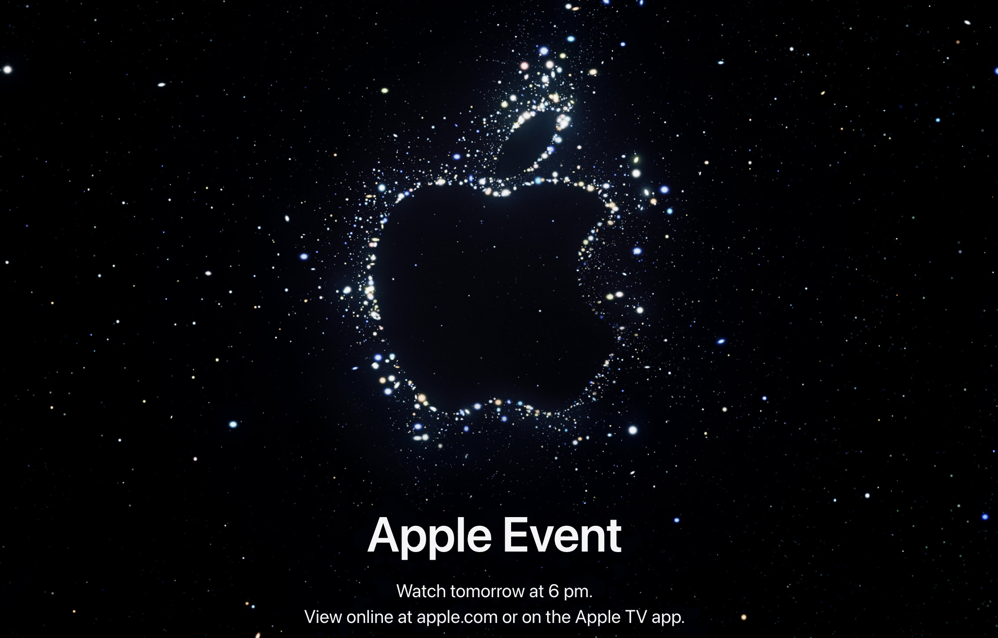 Invitation à un événement Apple