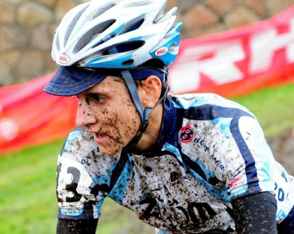 Nicole Thiemann (Human Zoom/Pabst Blue Ribbon) eyeing a corner on the course