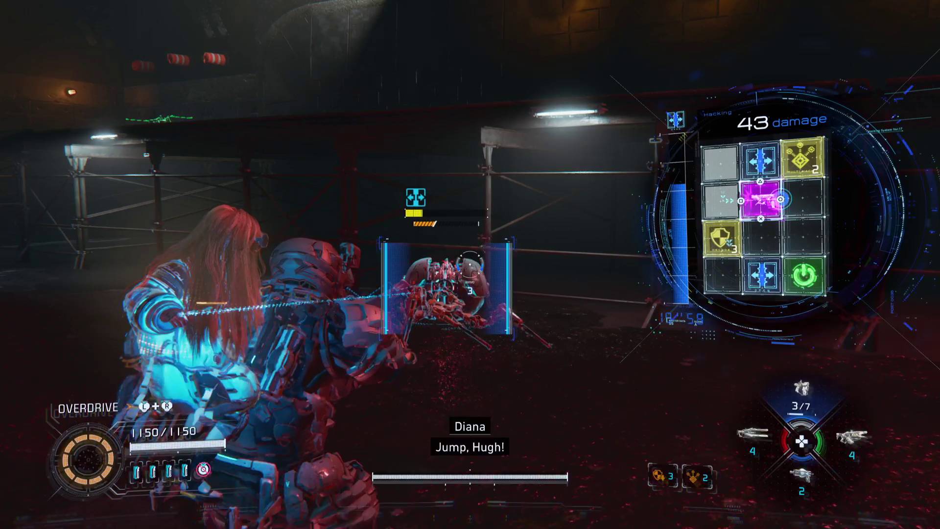 Pragmata hacking purple critical shot node