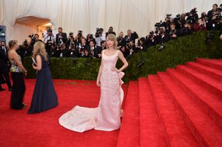 Singer Taylor Swift attends the "Charles James: Beyond Fashion" Costume Institute Gala at the Metropolitan Museum of Art on May 5, 2014 in New York City.