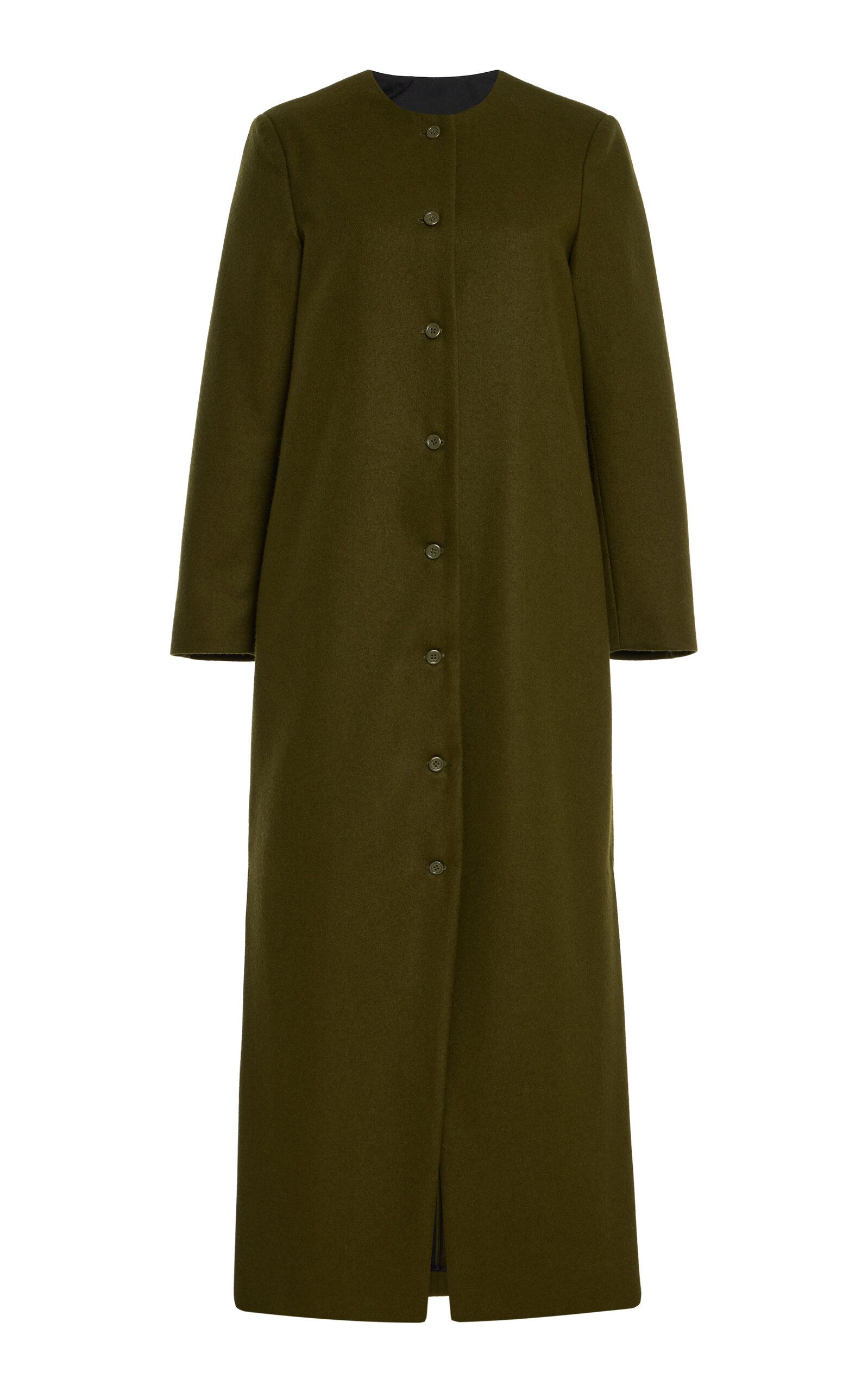 Wool Long Cardigan Coat