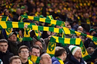Norwich City fans in the stands
