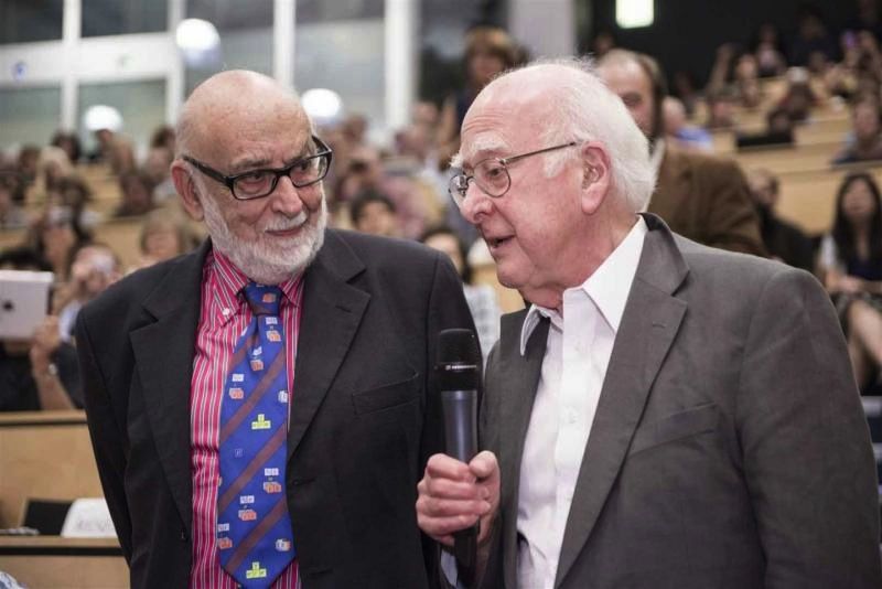 Francois Englert and Peter Higgs at CERN