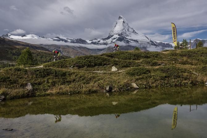 Riders were treated to great views during the Swiss Epic