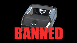 Cronus Zen device with the text "banned" on it