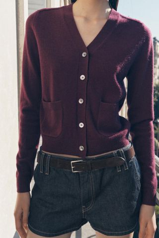 100% Wool Basic Cardigan