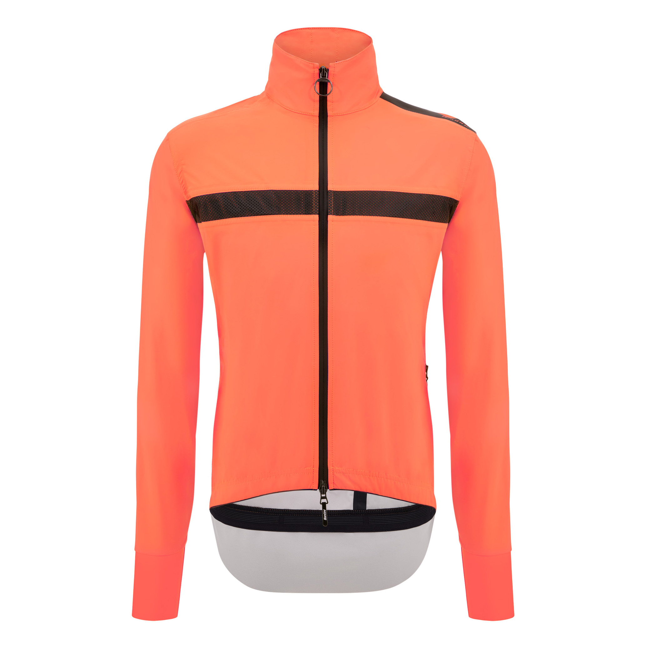 Santini Guard Neos waterproof cycling jacket in orange