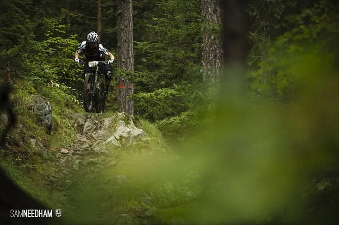 A Cannondale rider in action