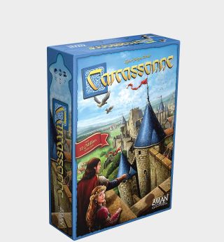 Carcassonne box on a plain background