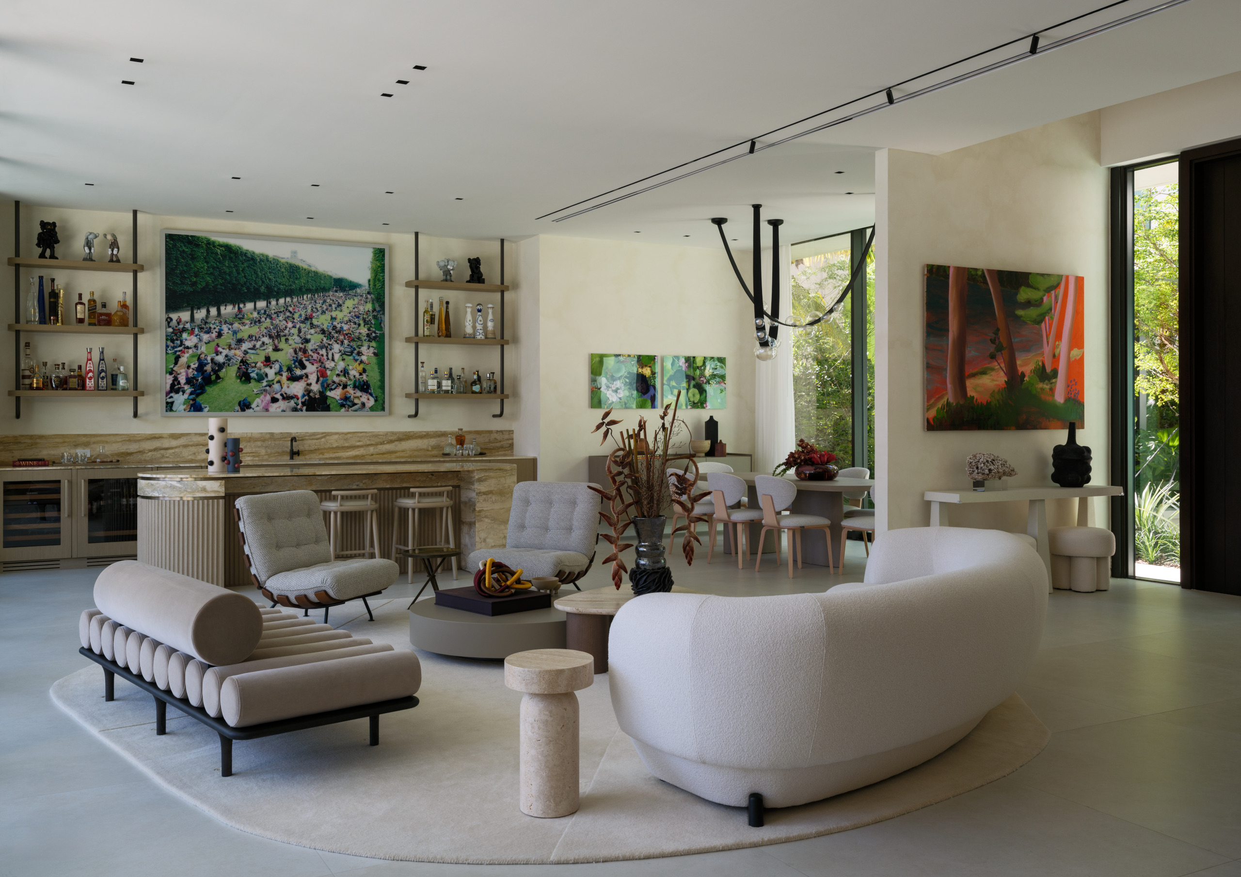 The entrance leads straight into the principal living space