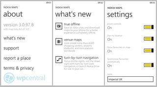 About- Whats New - Settings