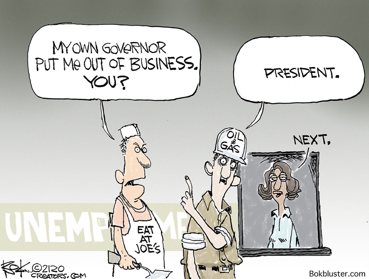 Political Cartoon U.S. biden xl pipeline jobs | The Week