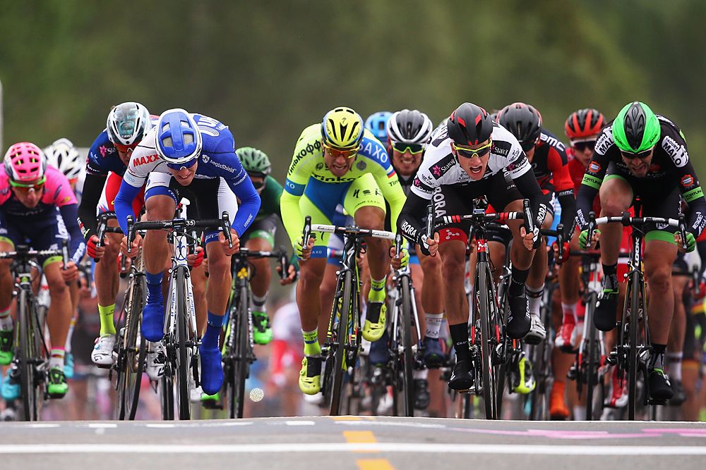 The sprint on stage 2 of the Arctic Race of Norway