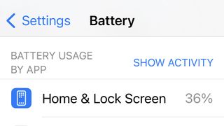 iPhone settings for apps using battery power