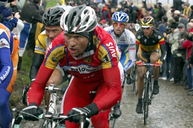 Cooke during the 2008 Tour of Flanders