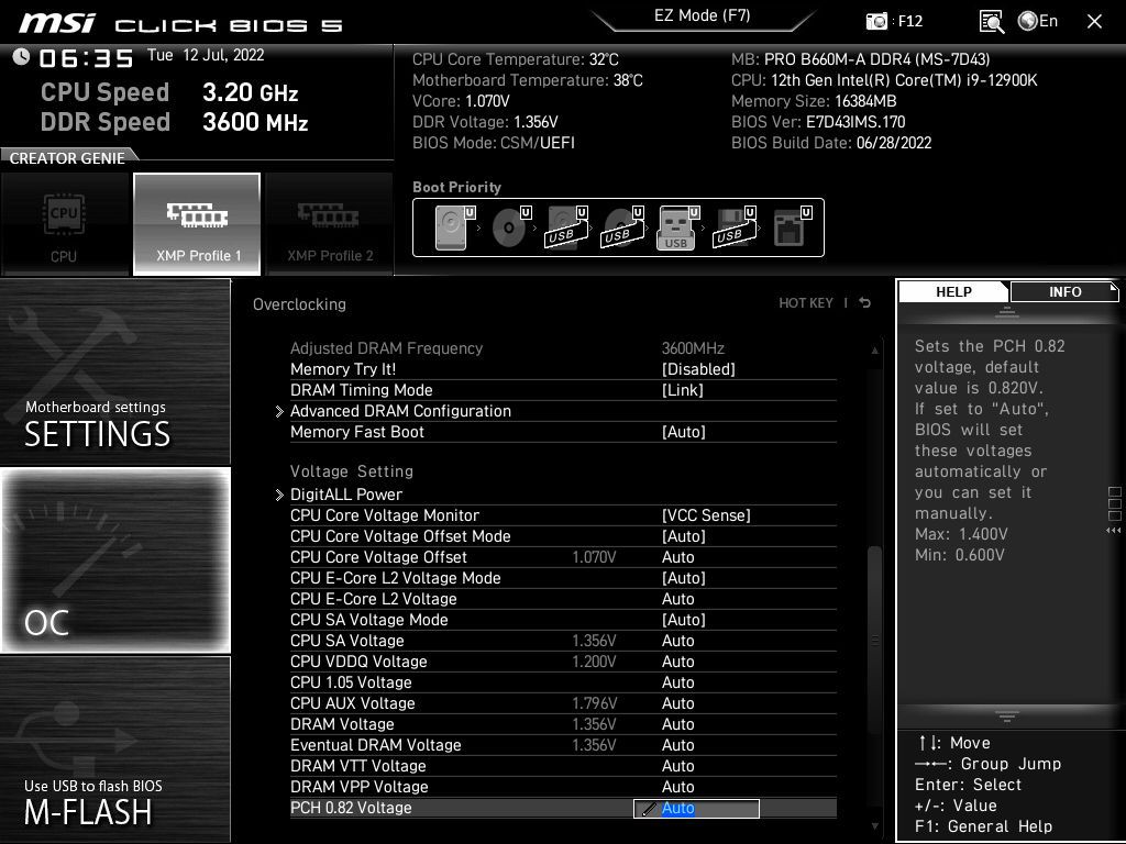 MSI Pro B660M-A DDR4