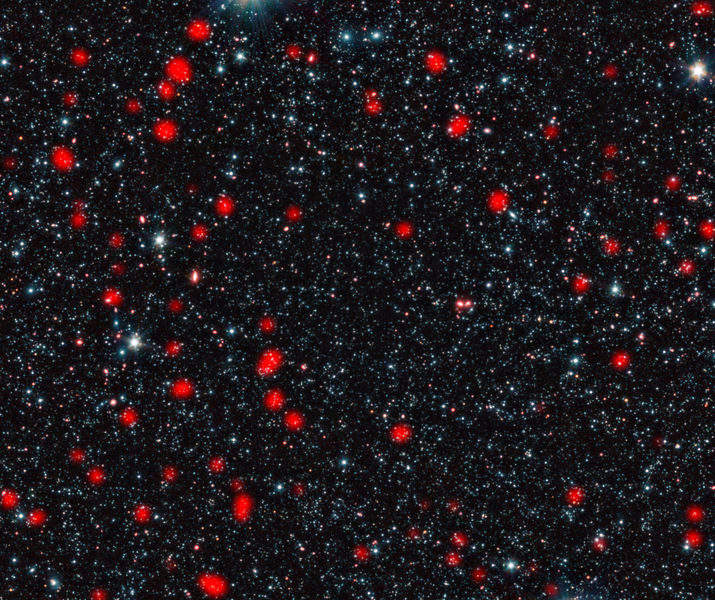 The LABOCA camera on the ESO-operated 12-meter Atacama Pathfinder Experiment (APEX) telescope reveals distant galaxies undergoing the most intense type of star formation activity known, called a starburst.