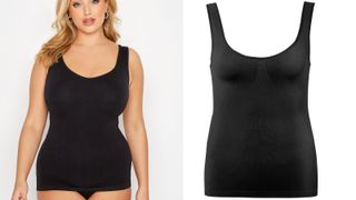 plus size shapewear vest from Yours clothing in black